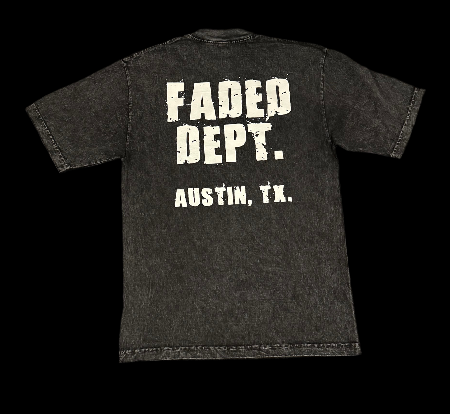 FADED DEPT. ORIGINAL BLACK T-SHIRT