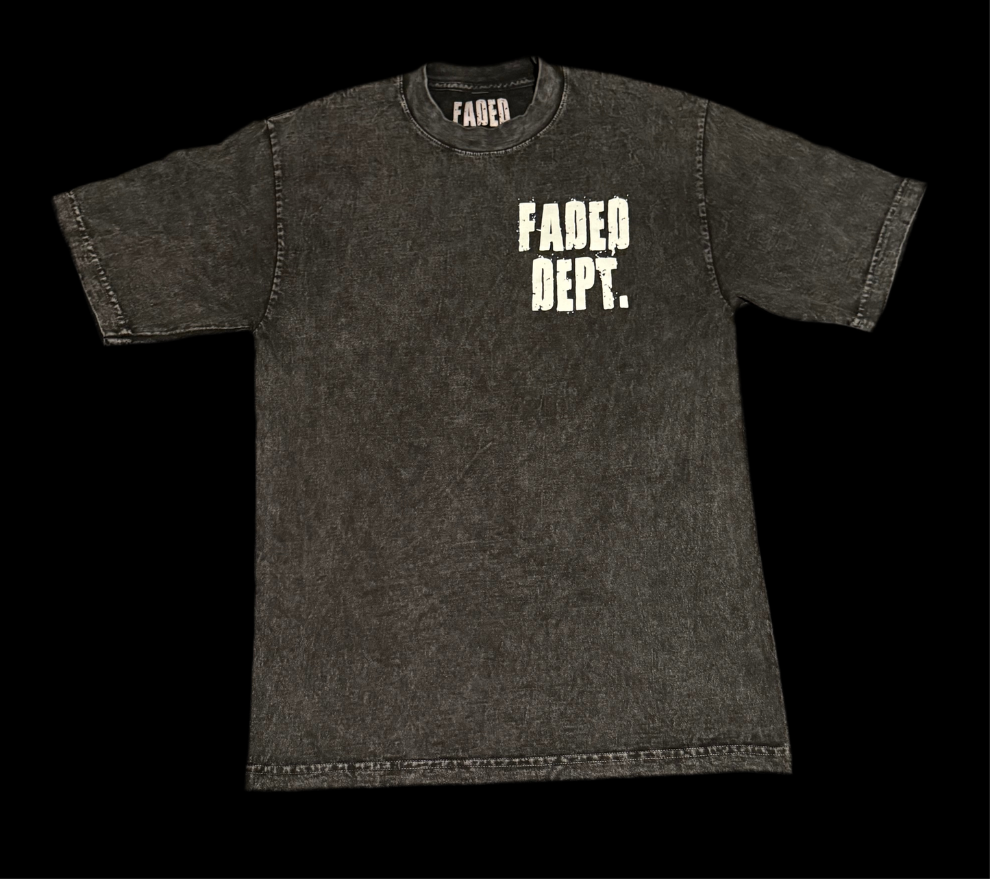 FADED DEPT. ORIGINAL BLACK T-SHIRT