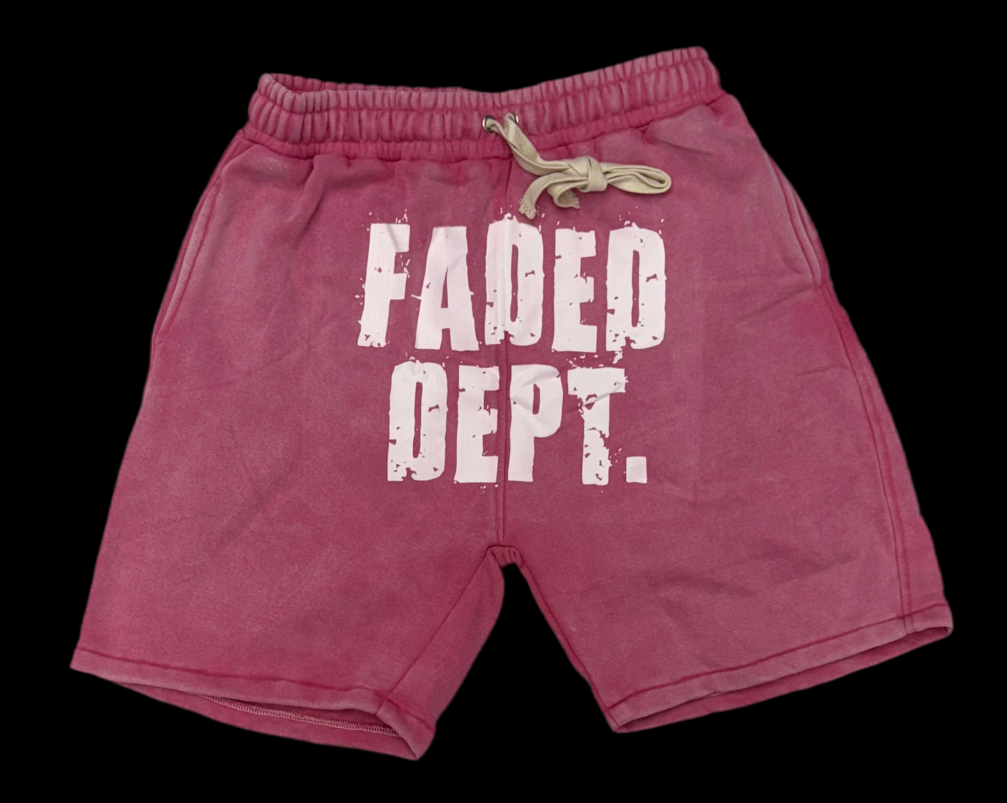 FADED DEPT. BIG PINK FADED SHORTS