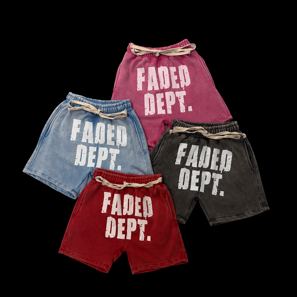 FADED DEPT. BIG FADED SHORTS