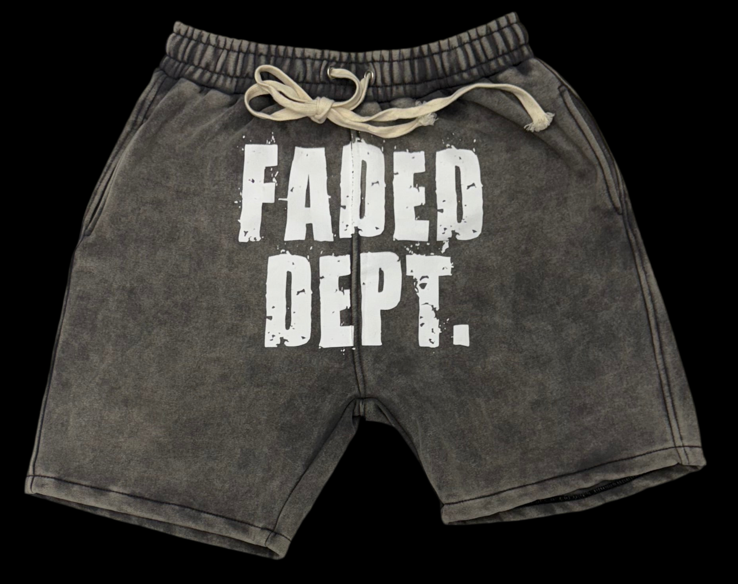 FADED DEPT. BIG GREY FADED SHORTS