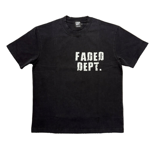 FADED DEPT. ONE DISTRESSED T-SHIRT