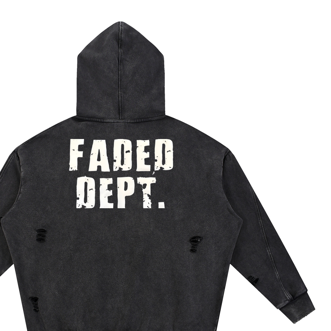 FADED DEPT. DISTRESSED HOODIE
