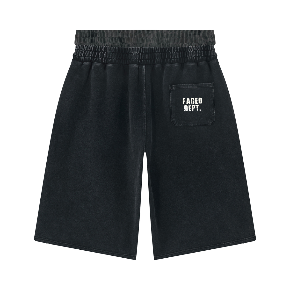 FADED DEPT. DISTRESSED DOUBLE WAIST SHORTS
