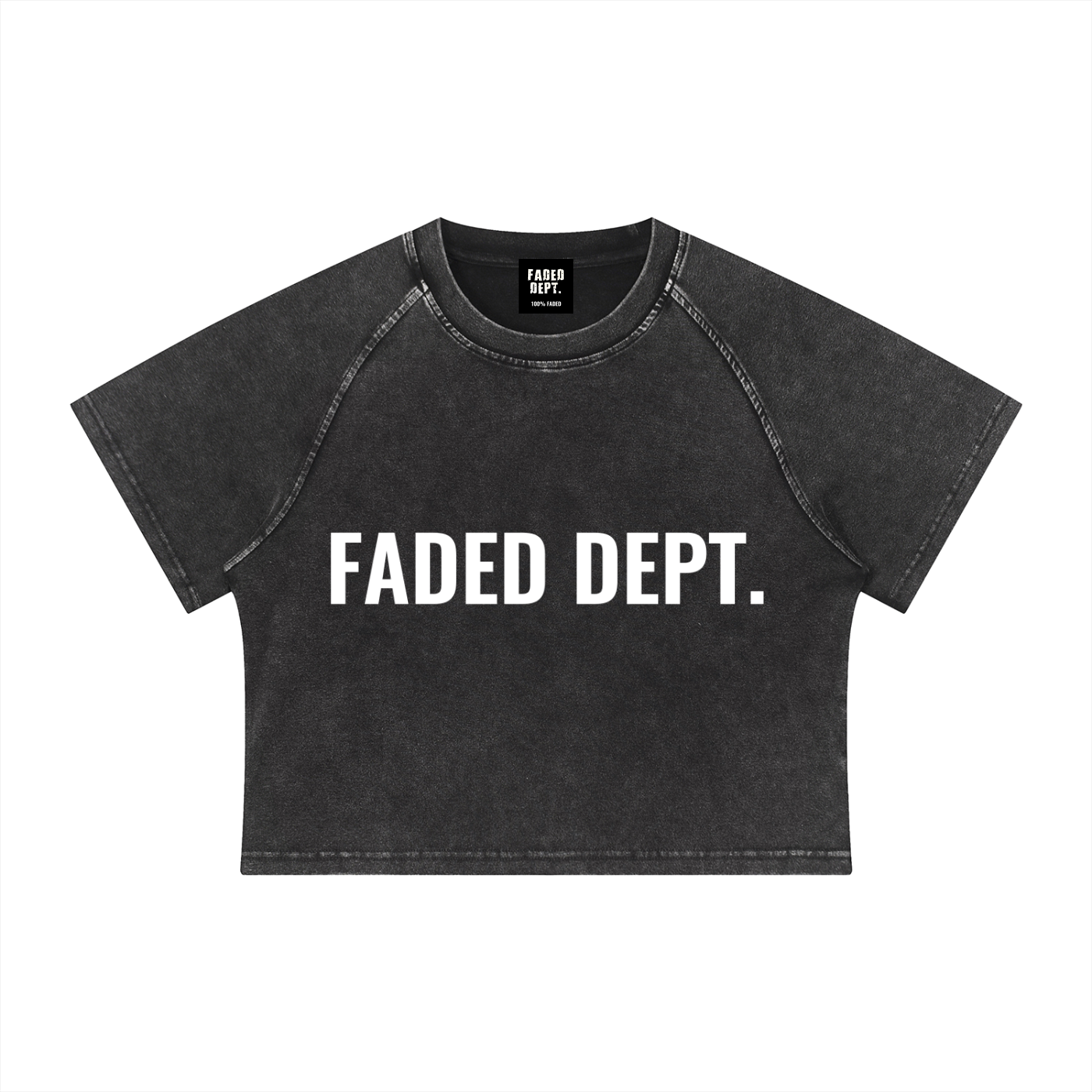 Women's Mineral Wash Raglan Crop T-Shirt